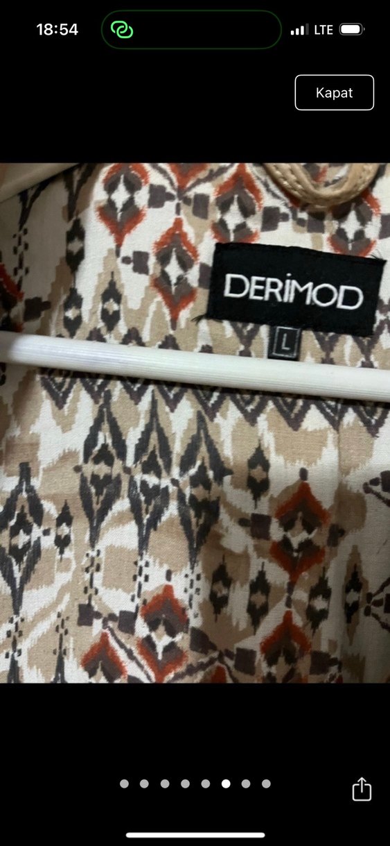 Derimod Bej Kadın Deri Ceket, Kemer Detaylı, Normal Boy - Görsel 5