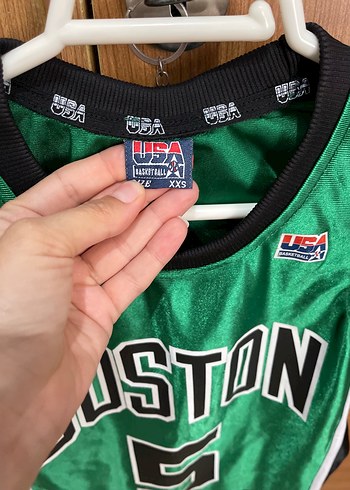 Adidas Yeşil Boston Baskılı Erkek basketbol forması