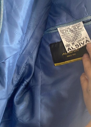 Düğmeli Erkek Mavi Ceket - Görsel 2