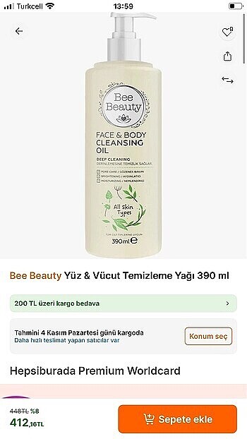 Bee Beauty Yüz temizleme yağı