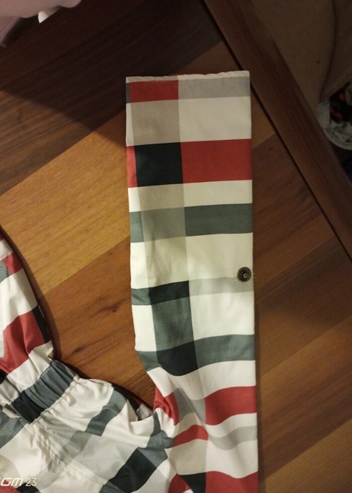 Ekoseli mevsimlik mont  - Görsel 2