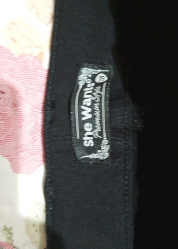 Siyah likralı pantolon - Görsel 6