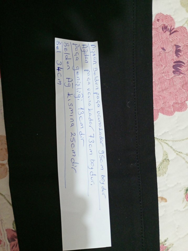 Siyah likralı pantolon - Görsel 5