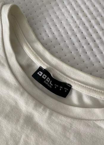 s Beden Kadın Beyaz Kısa Kollu Basic Crop Top