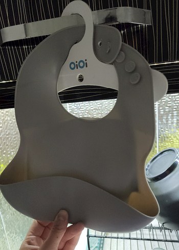 Gri Baskılı Bebek Mama Önlüğü