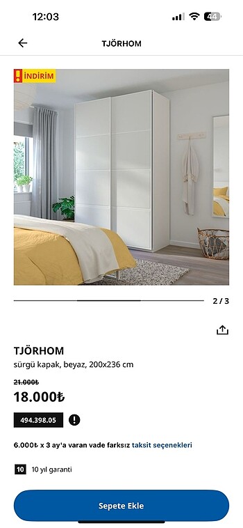 İkea Pax sürgü dolap kapağı