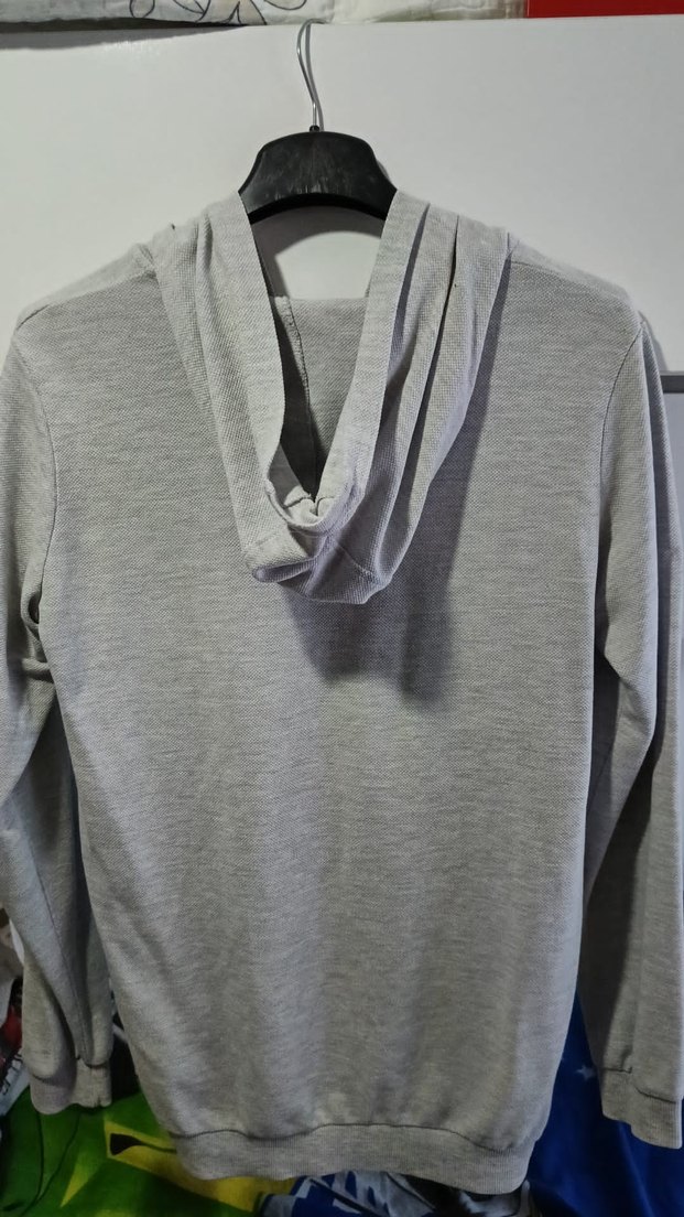 Gri Fermuarlı Erkek Sweatshirt - Görsel 3