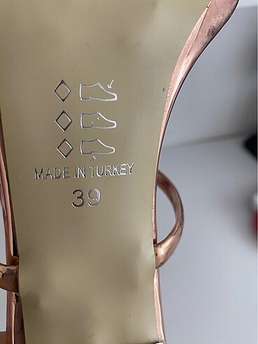 39 Beden ROSE GOLD TOPUKLU AYAKKABI