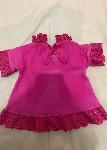 Diğer Kelebek Nakışlı Kısa Kollu Pembe Kız Elbisesi