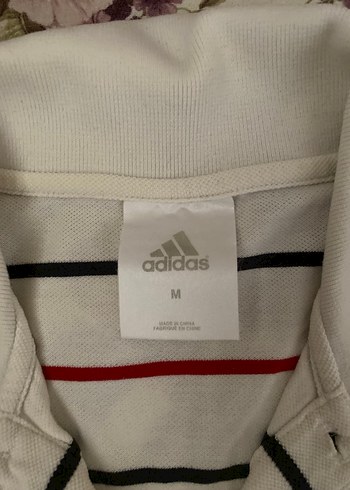 Adidas Kadın Adidas Beyaz Çizgili Polo Tişört