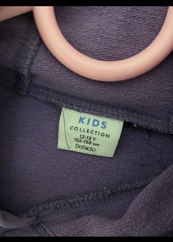 Mor Kapüşonlu Kadın Sweatshirt - Görsel 4