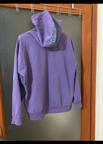Mor Kapüşonlu Kadın Sweatshirt - Görsel 3