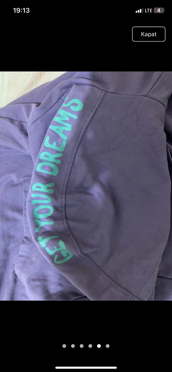 Mor Kapüşonlu Kadın Sweatshirt - Görsel 5