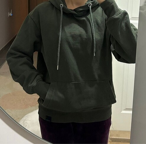 Pull&Bear Yeşil Oversize Sweatshirt