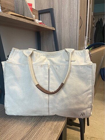 Diğer Manuka kanvas everyday bag off white çanta