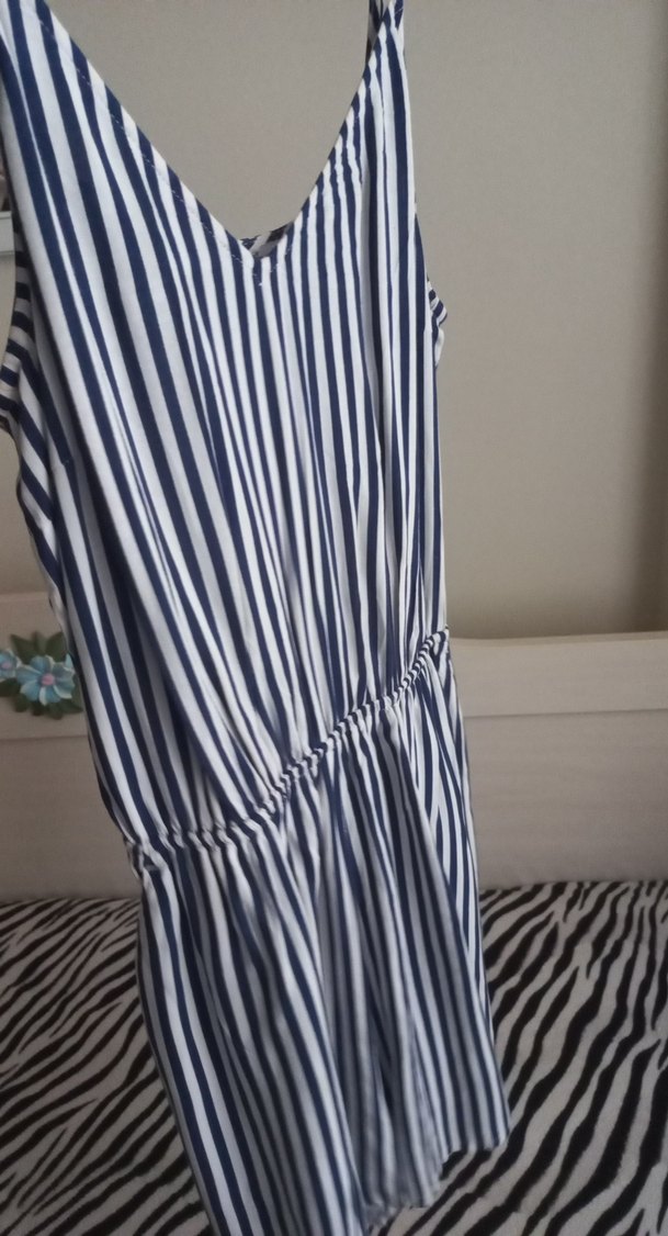 Kadın Zebra Desenli Tulum - Görsel 5