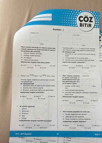 TYT-AYT Biyoloji ÇÖZ BİTİR - Görsel 6