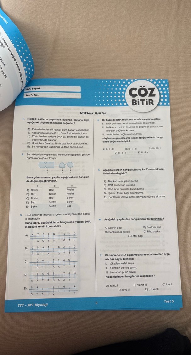 TYT-AYT Biyoloji ÇÖZ BİTİR - Görsel 4