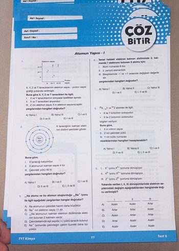Kimya Ayt Tyt ÇÖZ BİTİR - Görsel 3