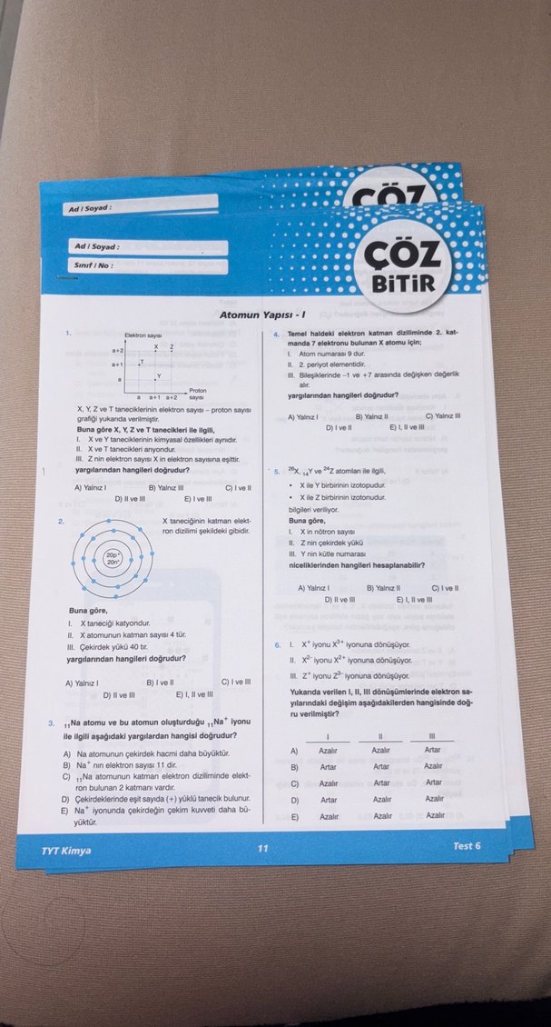 Kimya Ayt Tyt ÇÖZ BİTİR - Görsel 2