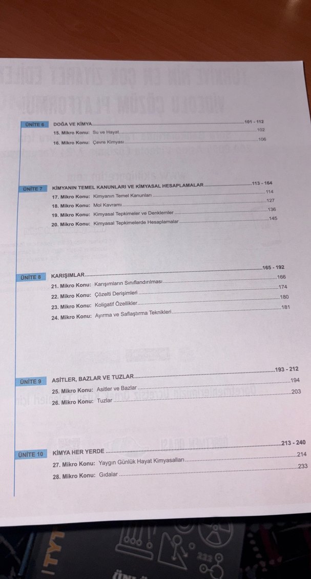 TYT Kimya Konu Anlatımı Kitabı Okyanus - Görsel 4