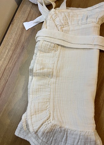Beyaz Bebek Puset Örtüsü ve minder kılıfı - Görsel 2