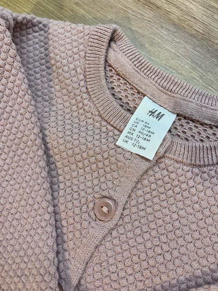 Kız Çocuk pudra pembesi Triko Hırka - Görsel 2