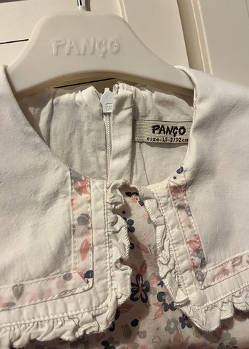 Beyaz Nakışlı Vintage Kız Elbisesi - Görsel 3