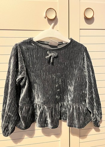 Uzun Kollu yeşil Fırfırlı Kız Elbisesi - Görsel 2