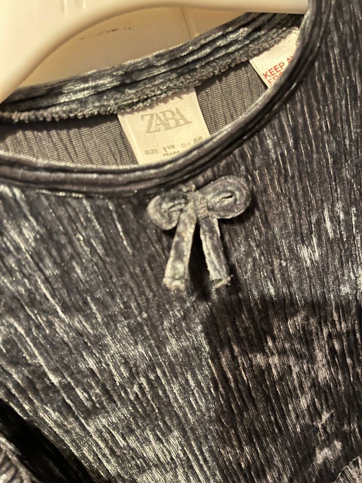 Uzun Kollu yeşil Fırfırlı Kız Elbisesi - Görsel 4