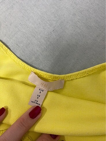 H&M Sarı mini dar elbise