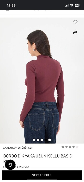 m Beden Addax bordo bluz