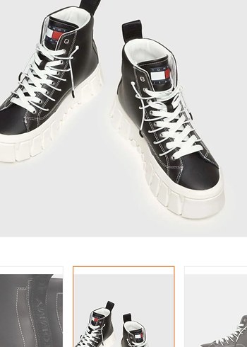 Siyah Platform Topuklu Kadın Spor Ayakkabı - Görsel 2