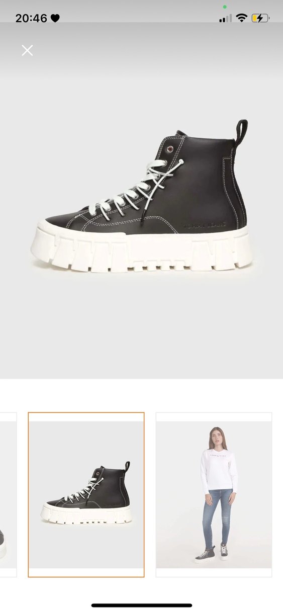 Siyah Platform Topuklu Kadın Spor Ayakkabı - Görsel 3