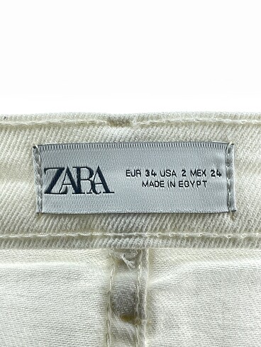 34 Beden beyaz Renk Zara Jean / Kot %70 İndirimli.