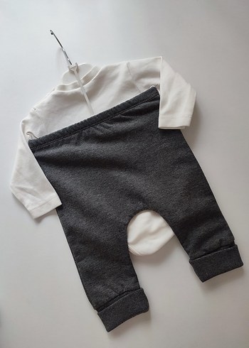 Gri Erkek Bebek Uzun Kollu Bodysuit - Görsel 2