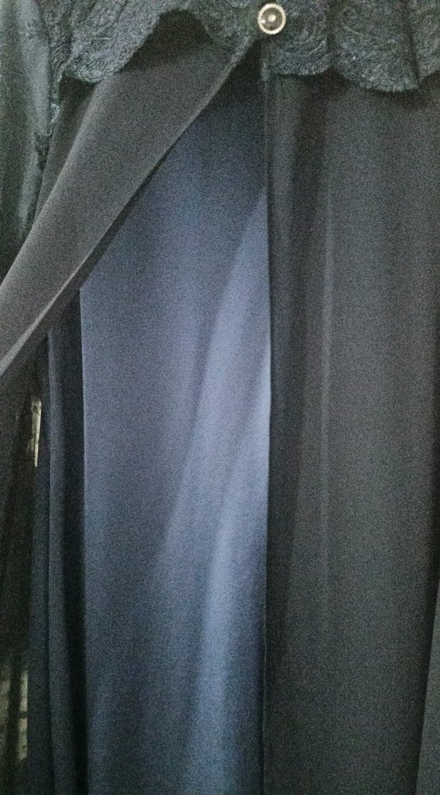 Uzun lacivert Gotik Kadın Elbise - Görsel 2