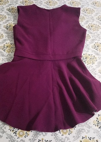 Bordo Uzun Drapeli Kadın Etek ve yelek - Görsel 4