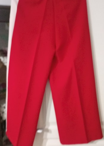 Uzun Kollu Kırmızı Kadın Triko takim tunik pantolon - Görsel 4