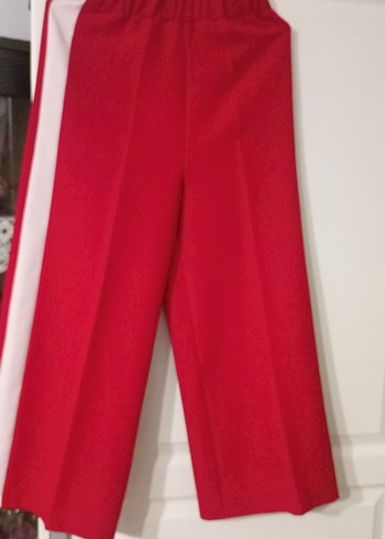 Uzun Kollu Kırmızı Kadın Triko takim tunik pantolon - Görsel 3