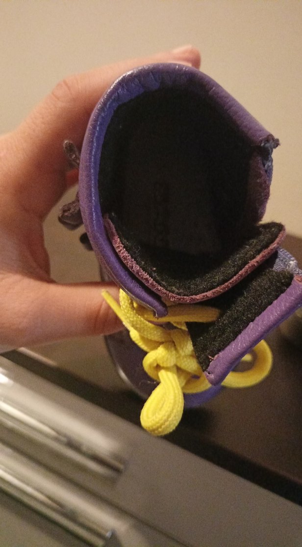 Mor kiz bebek Botları Sarı Bağcıklı - Görsel 3