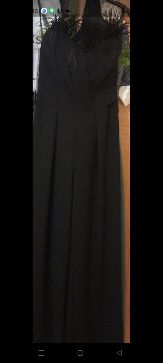 Kadın Siyah Tüylü Midi Tulum - Görsel 3