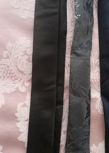 Erkek Siyah lacivert Gotik Kravat Seti - Görsel 2