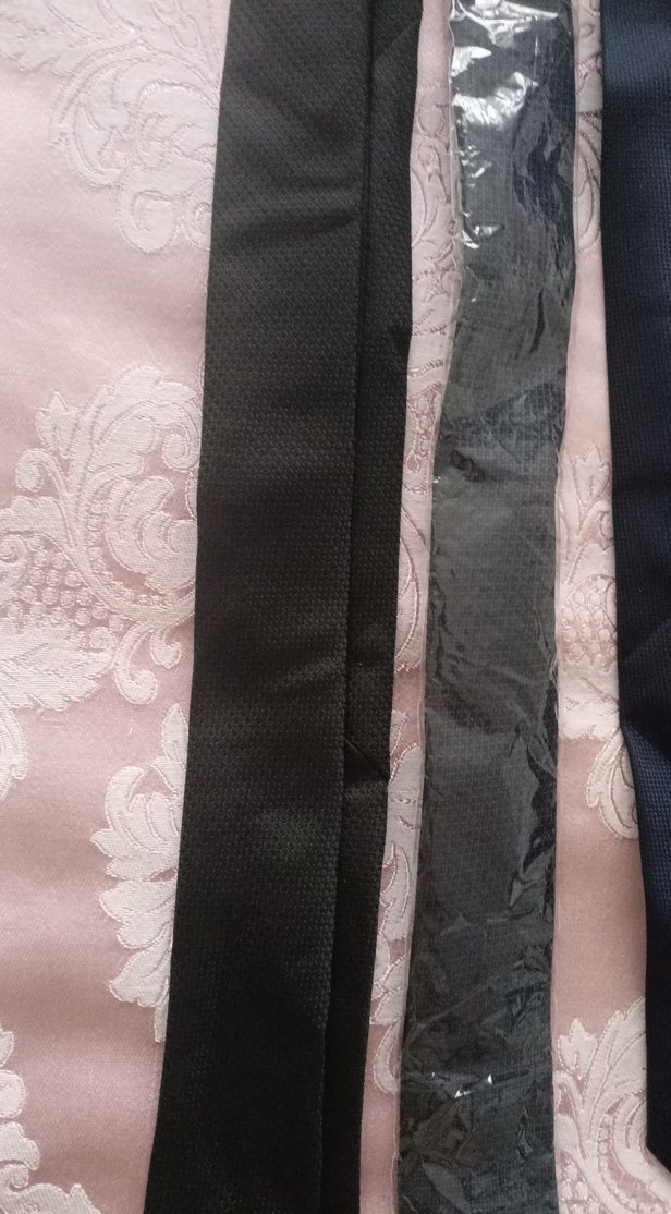 Erkek Siyah lacivert Gotik Kravat Seti - Görsel 2