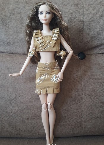 Barbie Bej Barbie Bebek Kıyafeti