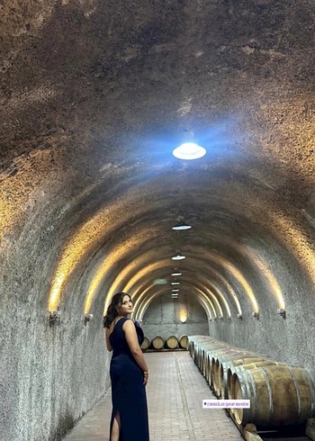 Drapeli Lacivert Uzun Abiye Elbise - Görsel 2