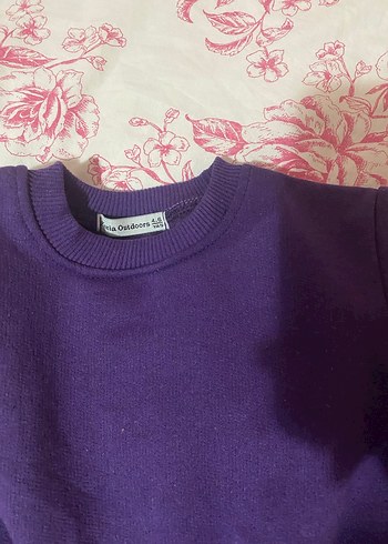 Kız çocuk Mor Basic Sweatshirt - Görsel 2