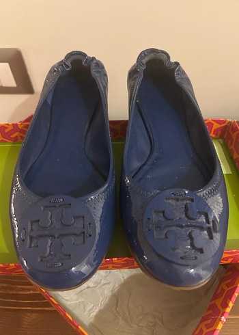 37 Beden mavi Renk Koyu Mavi Tory Burch Kadın Babet
