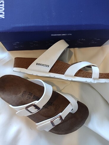 37 Beden beyaz Renk Birkenstock mayari bayan beyaz deri
