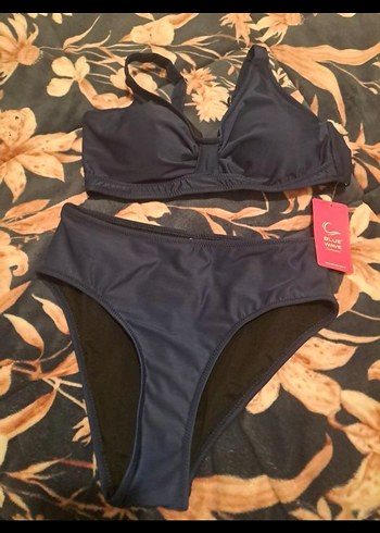 Mavi Mini Bikini Takımı Strappy Askılı - Görsel 2